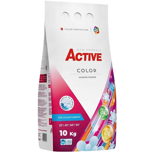 Порошок для прання Active Color з ароматом свіжості поліпропіленовий пакет 10 кг