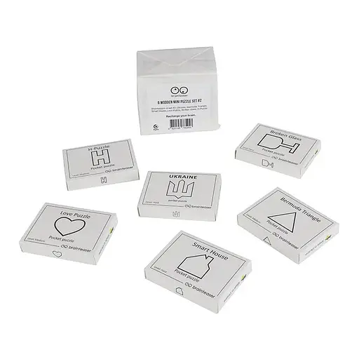 Набір дерев'яних головоломок "Wooden mini puzzle set #2" Заморочка set2en (6 штук) - фото 1
