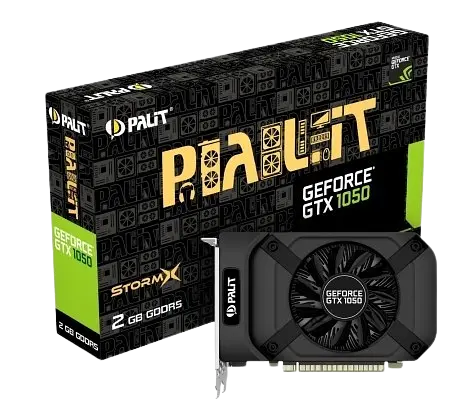 Видеокарта GeForce GTX 1050 2GB Palit StormX (NE5105001841-1070F) Б/У - фото 1