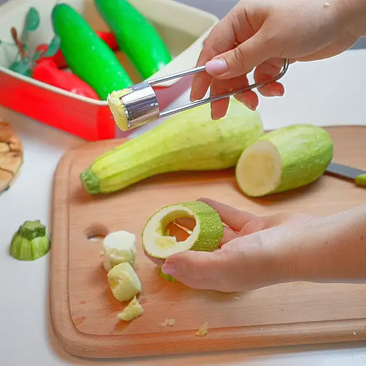 Нож для удаления сердцевины баклажанов, перцев, кабачков и яблок Madesa, Kitchen Master 85093 - фото 4