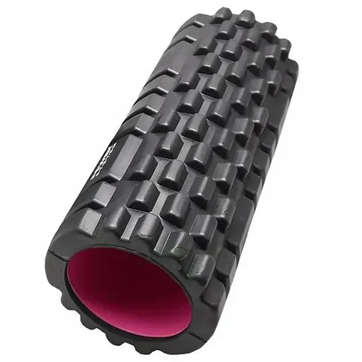 Масажний ролик (роллер) Power System PS-4050 Fitness Foam Roller Black/Pink (33x15см) (4050PI-0) - фото 1