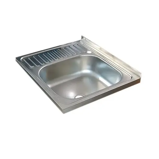 Тумба в комплекті з нержавіючою мийкою для кухні ЛДСП 60х50х83 см Дуб Молочний (52867-01161) - фото 8