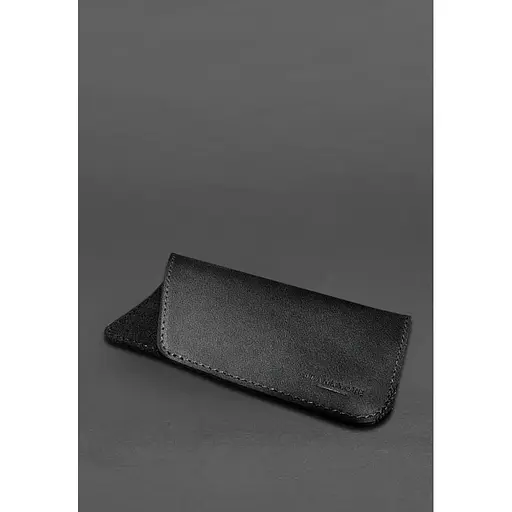 Кожаный чехол для очков BlankNote Краст Черный  - фото 4