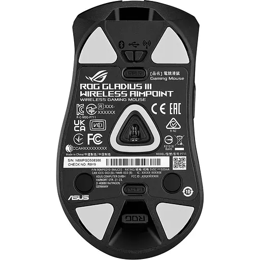 Бездротова миша ASUS ROG Gladius III AimPoint USB/WL/BT Black (90MP02Y0-BMUA01) - фото 5