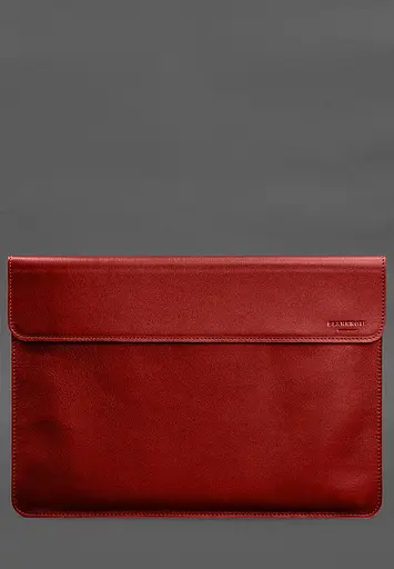 Кожаный чехол-конверт BlankNote на магнитах для MacBook Air 15 (2023) Красный - фото 2