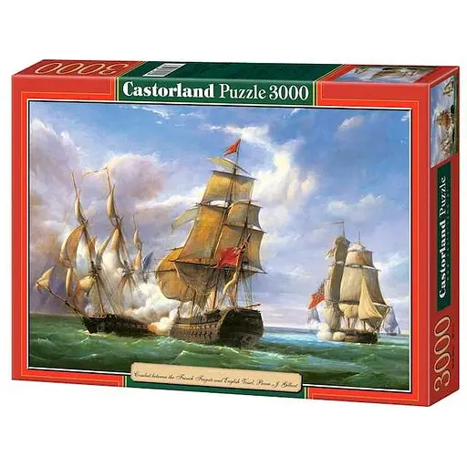 Пазл Castorland Бій між французьким та англійським судном 3000 ел. (c-300037)