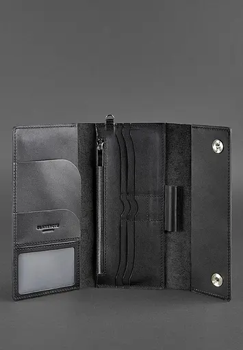 Кожаный клатч-органайзер (Тревел-Кейс) 5.1 черный - фото 5