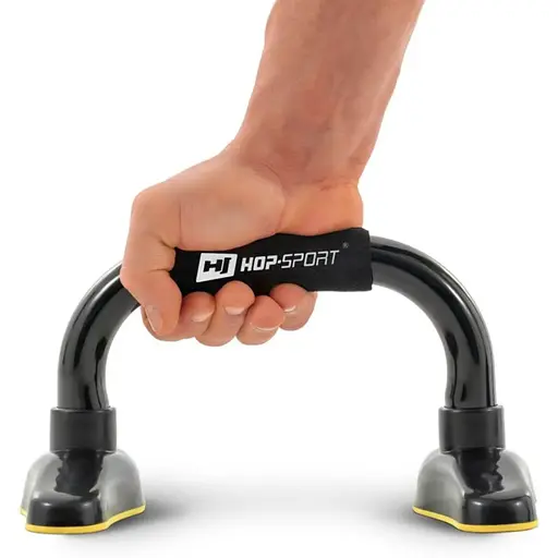 Упоры для отжиманий металлические Hop-Sport HS-M020PU черно-желтые - фото 5