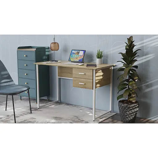 Компьютерный стол Ferrum-decor Таккота 75x100x70 белый ДСП Дуб Сонома 16мм (FRD-102109)