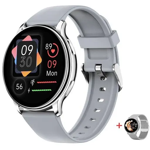 Умные наручные часы Smart Melisia Silver Rubber (2 ремешка)