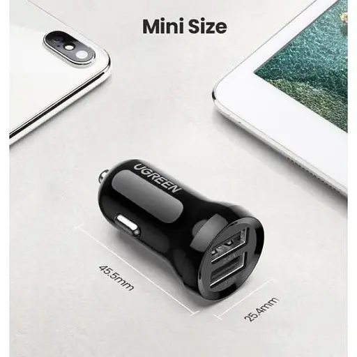 Автомобильное зарядное устройство для Ugreen ED018 24W 2xUSB Charger черный - фото 6