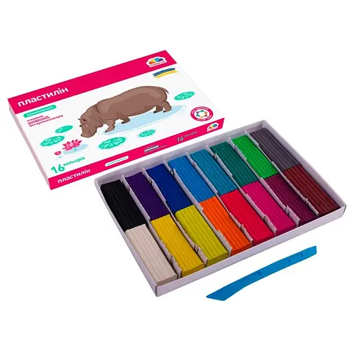 Набор для лепки пластилин "Увлечение" 200314, 16 цветов - фото 2
