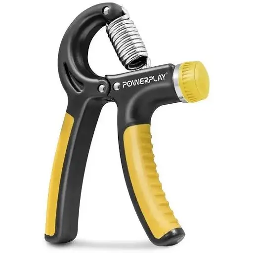 Еспандер кістьовий PowerPlay PP-4323 з регульованим навантаженням 10-40 кг Strength Grip Чорно-жовтий (PP_4323_Bl/Yellow) - фото 1
