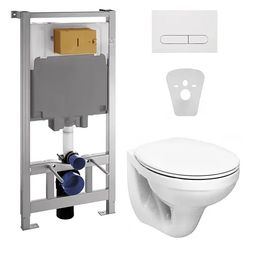 Комплект инсталляция Volle Master 141919 + унитаз Kolo Idol M1310000U с сидением полипропилен, Белый - фото 1