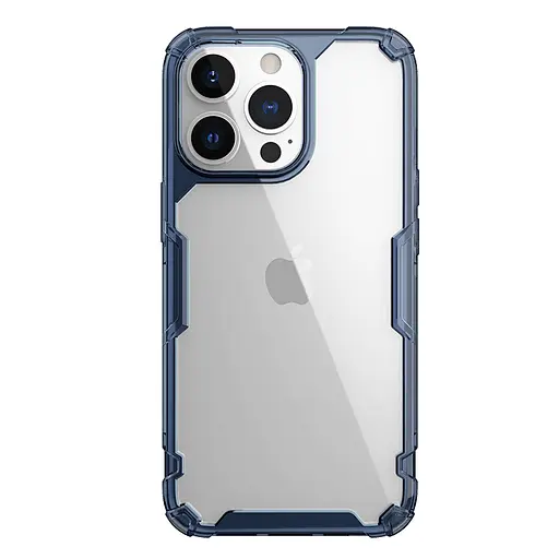 Чехол TPU Nillkin Nature Pro Series для Apple iPhone 13 Pro 6.1 Синий прозрачный