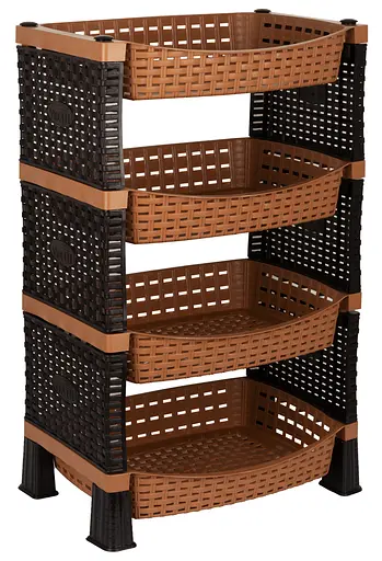 Этажерка для овощей 4-х ярусная Violet House 0761 Ротанг Эко Cream (6768577) - фото 2