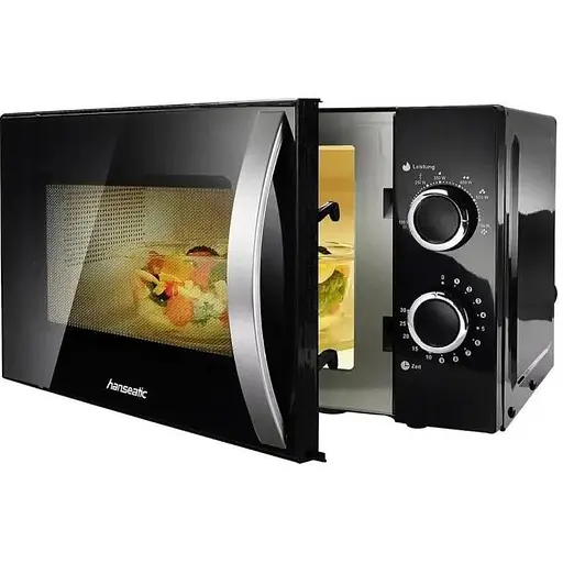 Мікрохвильова піч HANSEATIC 764099 з функцією розморожування та 6 рівнями потужності