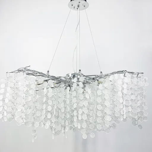 Подвесная люстра в хроме в удлиненном корпусе Line.F Длина 120 см - фото 4