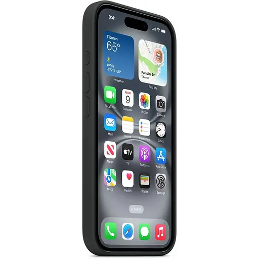 Оригинальный силиконовый чехол Apple Silicone Case MagSafe для iPhone 16 (6.1") Midnight MYY13ZM/A - фото 8