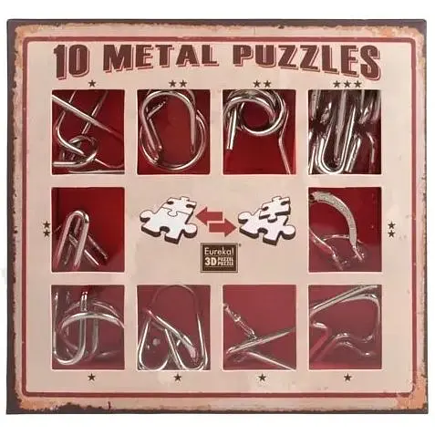 Набор головоломок Eureka 10 Metall 3D Puzzles red 10 головоломок 473358