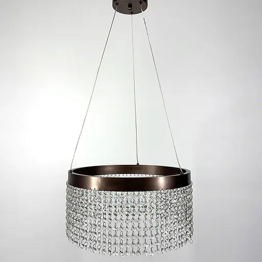 Неймовірна кришталева люстра з бронзовим обводком h25 Line.F 2802/1 25 BR - фото 1