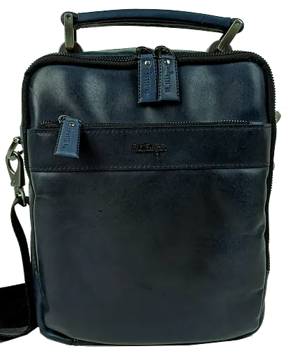 Мужская кожаная сумка Mykhail Ikhtyar синяя sum0028771 - фото 2