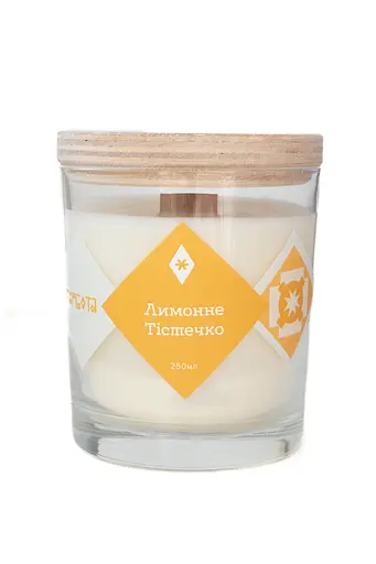 Лимонне тістечко 250 мл, 30 год Стандартні (250мл) Соєвий віск 30 годин - фото 1