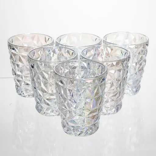 Набор стеклянных стаканов 6 штук 250 мл для сока лимонадов воды коктейлей стаканы стеклянные для напитков Yiwu HP-19-176 - фото 1