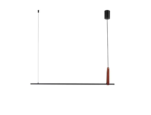 Підвісний світлодіодний світильник G 2810/1100 44W Чорний+Штучна шкіра - фото 2