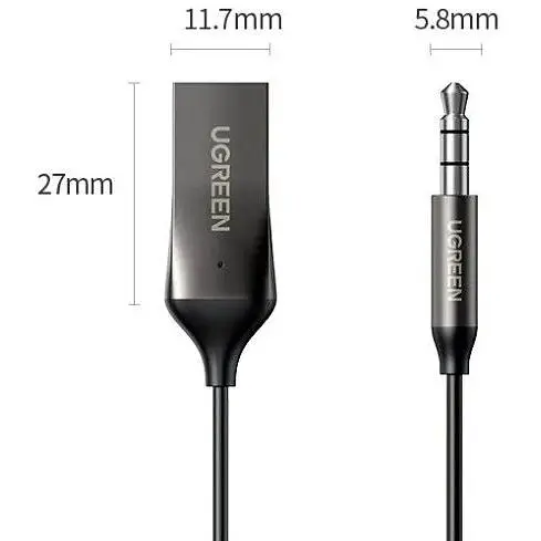 Адаптер Ugreen CM309 Bluetooth Car Receiver Блютуз ресивер с микрофоном для автомобиля - фото 1