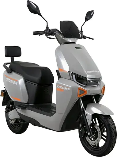 Электроскутер Двухместный Crosser V9 (1600W, 72V/24Ah) Серый - фото 1