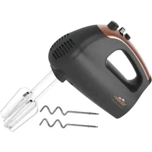 Ручний міксер Monte MT-2007 для дому 5 швидкостей 2 насадки Чорний/Бронзовий 700 Вт - фото 1