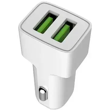 Автомобільний зарядний пристрій ColorWay, білий, 2xUSB, 2.4A (CW-CHA009-WT) - фото 1