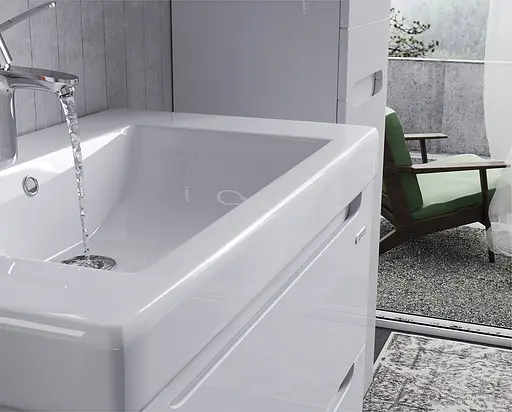 Тумба з умивальником Sanwerk Ера 100 Білий з умивальником Принц MV0000408 Білий - фото 4