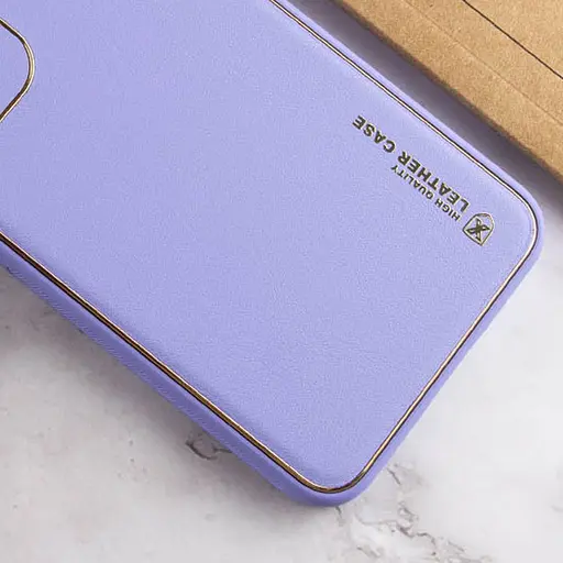 Кожаный чехол Xshield для Xiaomi 14 Pro Сиреневый / Dasheen - фото 3