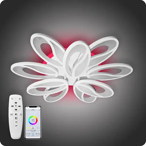 Люстра світлодіодна 517 Dlight 3color з пультом 150Вт Білий (02094) - фото 1