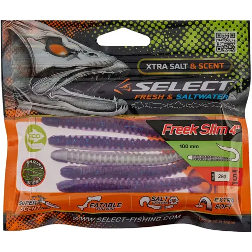 Силікон Select Freek Slim 4" #280 (5 шт/уп) - фото 2