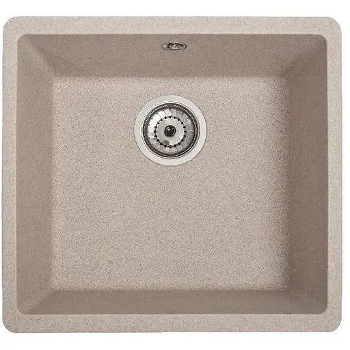 Гранітна кухонна мийка Romzha Mira U-400 Bezhvy (401) під стільницю - фото 1