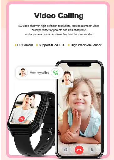 Смарт-часы-телефон детские Wonlex KT33 с камерой WI-FI GPS SIM-карта силиконовый ремешок Black (17774) - фото 6