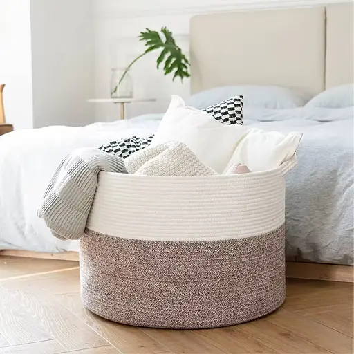 Корзина Органайзер Lovely Svi для зберігання білизни та іграшок 55×35 см світло-коричневий (12032024) - фото 4