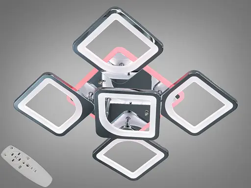 Світлодіодна люстра смарт світильник з пультом, 85W, хром - фото 1