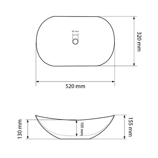 Умивальник VBI Turin S white накладний VBI-011515, Білий - фото 4