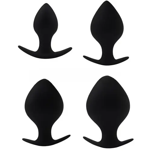 Набір секс-іграшок Black Mont Renegade Spade Plug Kit 4 шт. (чорний)