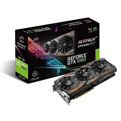 Видеокарта ASUS GTX 1060 6Gb Strix (STRIX-GTX1060-6G-GAMING) (GDDR5, 192 bit, PCI-E 3.0 x16) Б/у - фото 2