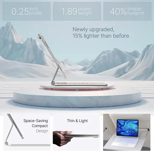 Чохол-клавіатура для iPad Air 13 та iPad Pro 12,9, 6, 5, 4-го, 3-го покоління, Magic Keyboard для iPad Pro 12,9, магнітний чохол - фото 6