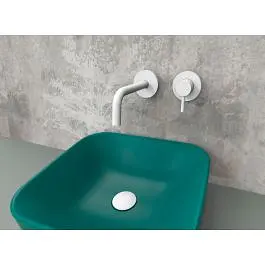 Змішувач для раковини настінний Paffoni Light вилив 178 мм white matt LIG006BO70, Білий матовий - фото 3