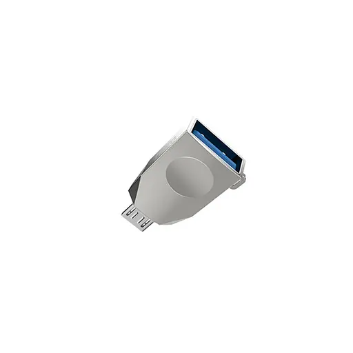 Адаптер перехідник Hoco UA10 MicroUSB to USB 3.0 F сріблястий - фото 6