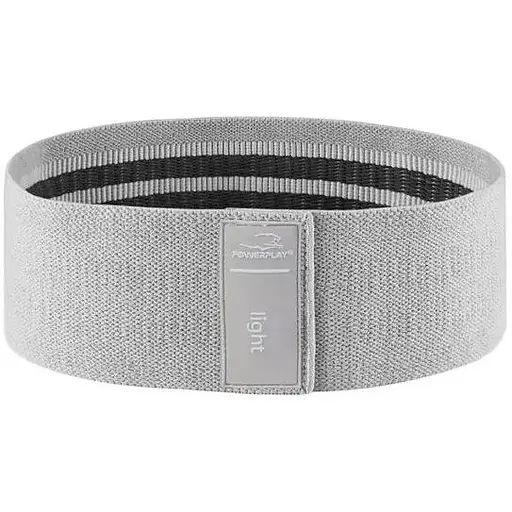 Тканинна гумка PowerPlay 4111 Hip Band S Heavy для фітнесу та спорту Сіра (d_64cm) (PP_4111_Grey_S) - фото 1