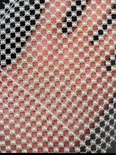 Скатерть силиконовая с белой жемчужной лентой двойной 200х200 см - фото 8