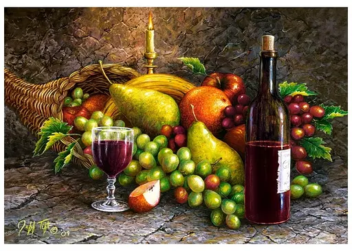 Пазл Castorland Натюрморт «Фрукты и вино» 1000 эл. (C-104604) - фото 2